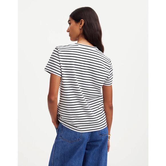 NWT Madewell Cotton Perfect Crewneck Tee Sz L - Picture 4 of 7